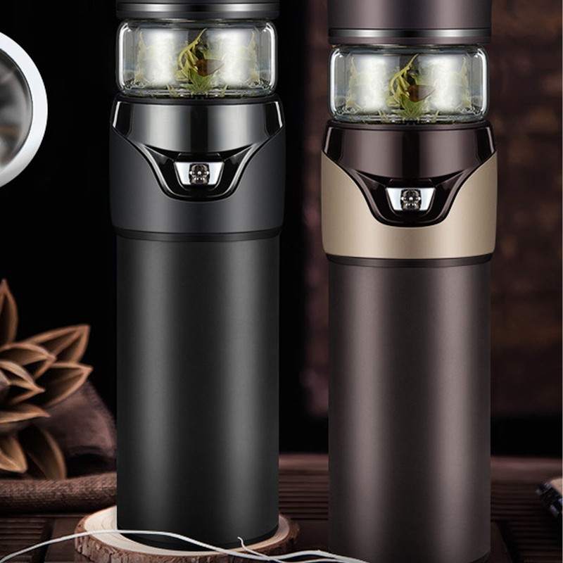 Tea Bottle with Infuser Tea Tumbler Stainless Steel Double Layer