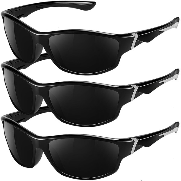 AWGSEE Polarized Sports Sunglasses for Men, UV400 Protection Lightweight Wrap