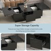 Multifunctional Coffee Table with 2 Large Hidden Storage Compartment, Extendable
