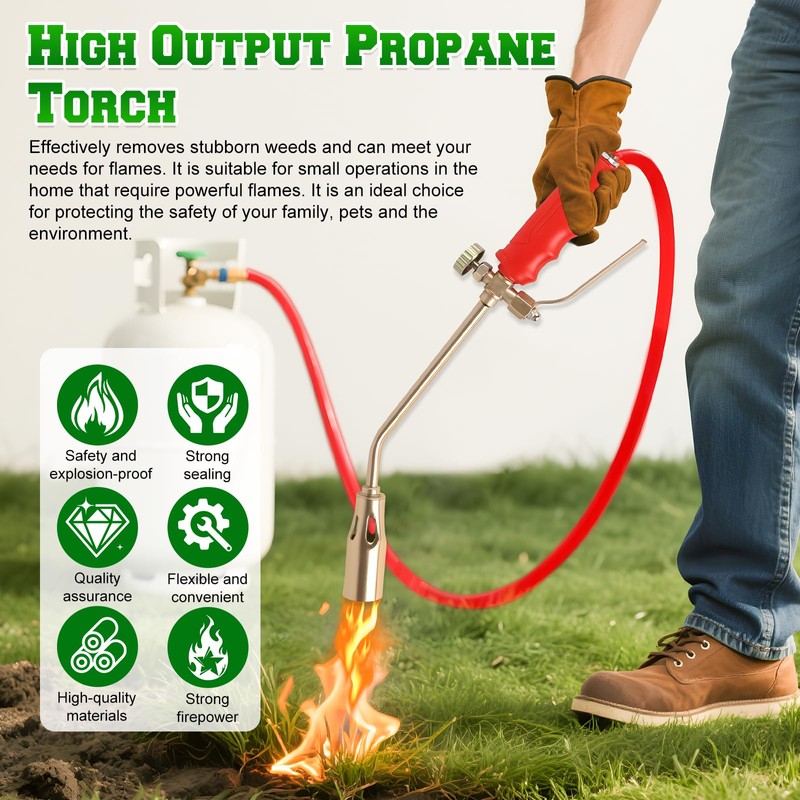 2025 New Propane Torch Weed Burner Kit, High Output Propane
