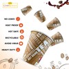 CHEF ROYALE 50 x 8oz Brown Printed Paper Cups -