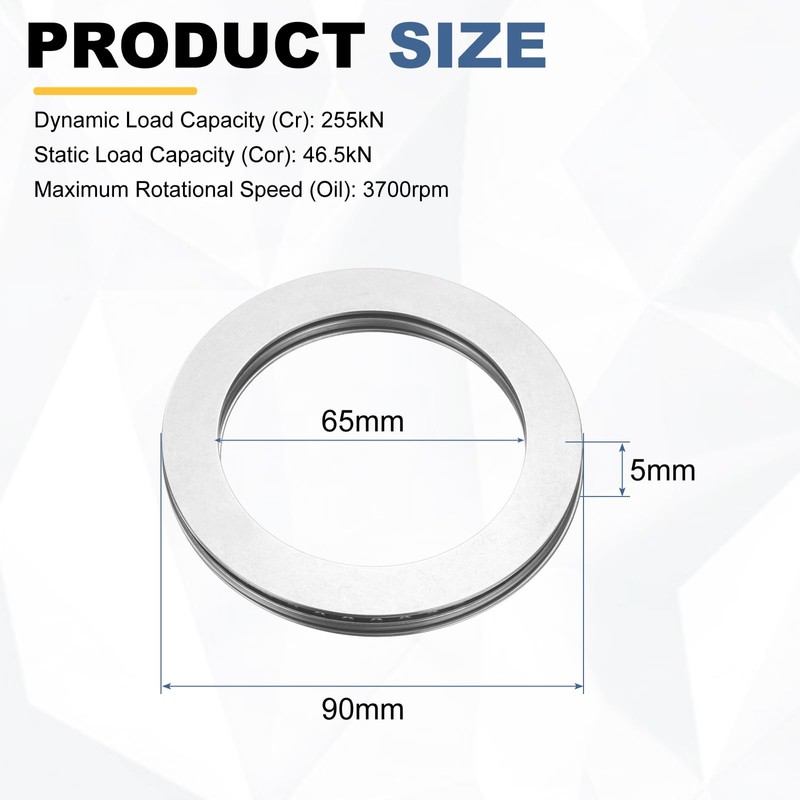 sourcing map 2 Sets AXK6590 Thrust Needle Roller Bearings with