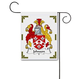 Johnson Coat of Arms/Johnson Family Crest 11 X 15 Garden Flag – Made in the U.S.A.