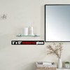 JQK Bathroom Glass Shelf, Tempered Glass Shower Storage 12 by