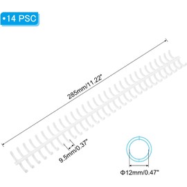 A4/30 Hole Loose Leaf Ring Loose Leaf Binder Ring Organizer Ring Binding Jig File Book Making Word Book Learning Card DIY Recipes Menu Ring Material Storage Organization Binding Number of 14 Pieces White