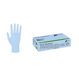 Meditrade Nitrile Gloves NextGen® EN 455, Powder-Free, Blue, Pack of 100 - L/Blue - 4250016461791 | Pack of 100 Gloves)
