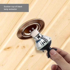 The Lord of the Tools Pack of 10 Black 30 mm Diameter PVC Inverted Triangle GU10 MR16 Lamp Picker Suction