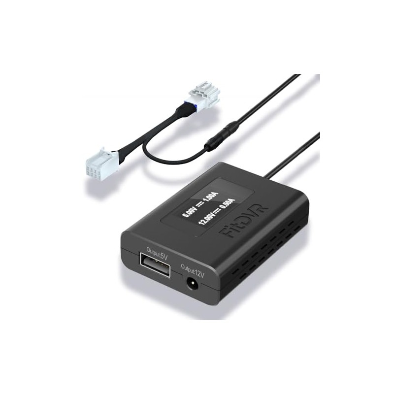 FitDVR Dash Camera Power Adapter for （8-pin）