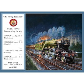 Flying Scotsman Steam Train Surperb Designed Metal Sign-3