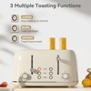 Toaster 4 Slice, Retro Stainless with 6 Bread Shade Settings,1.5''Wide