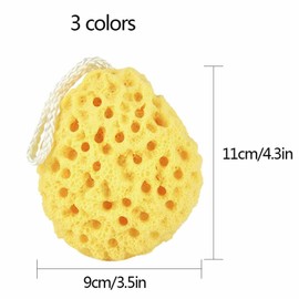 Body Bath Sponge,3 Pack Natural Fiber Soft Body Bath Sponge Honeycomb Texture Gentle Soothing Exfoliating Cleansing Body Shower Loofahs for Adults Kids Daily Care Bathroom Supplies