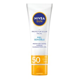 Protector Solar Facial Nivea Sun Piel Sensible Fps 50, 50ml
