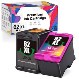 VOREDO Remanufactured Ink Cartridge Replacement for HP 62XL Ink Cartridge Combo Pack 62 XL for Envy 5540 5542 5545 5640 5642 5660 5664 5665 7640 7645 8000 8005 OfficeJet 200 250 5740 5742 5745(2 Pack)
