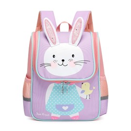 SUN EIGHT Toddler Backpack for Girls Lunch backpack Cute 3D Animal Waterproof Schoolbag School Bag for Baby Girl Boy 2-5 Years（Rabbit）