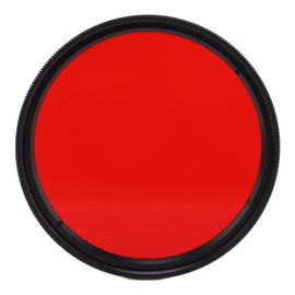 Camera Full Red Lens Filter Full Red Filter Camera Waterproof Filter Full Red Lens Filter Optical Glass for Nikon Camera Lens (49mm)
