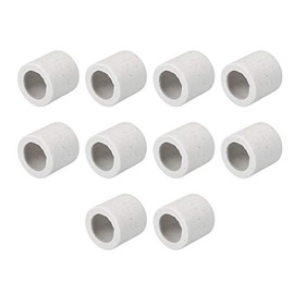 uxcell 10mm Dia Ceramic Insulation Tube Single Bore Alumina Porcelain High Temperature Insulator Pipe for Heating Element 10 Pcs