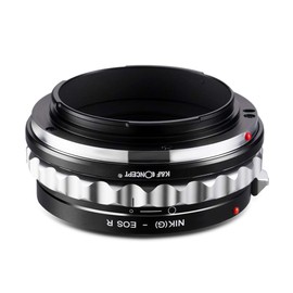 K&F Concept Nik(G) to EOS R Mount Adapter with Aperture Ring, Compatible with Nikon G-Mount AF-S/F/AI/AIs Lens and Compatible with Canon EOS R Mount Cameras