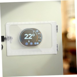 TEHAUX Wall Thermostat Lock Box Keyed Lock Cover for Thermostat Protection Transparent Guard with Ventilation Fit for Home and Office Use