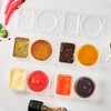 Reusable Condiment Containers with Lids,Double Compartment Transparent Snack Packs for