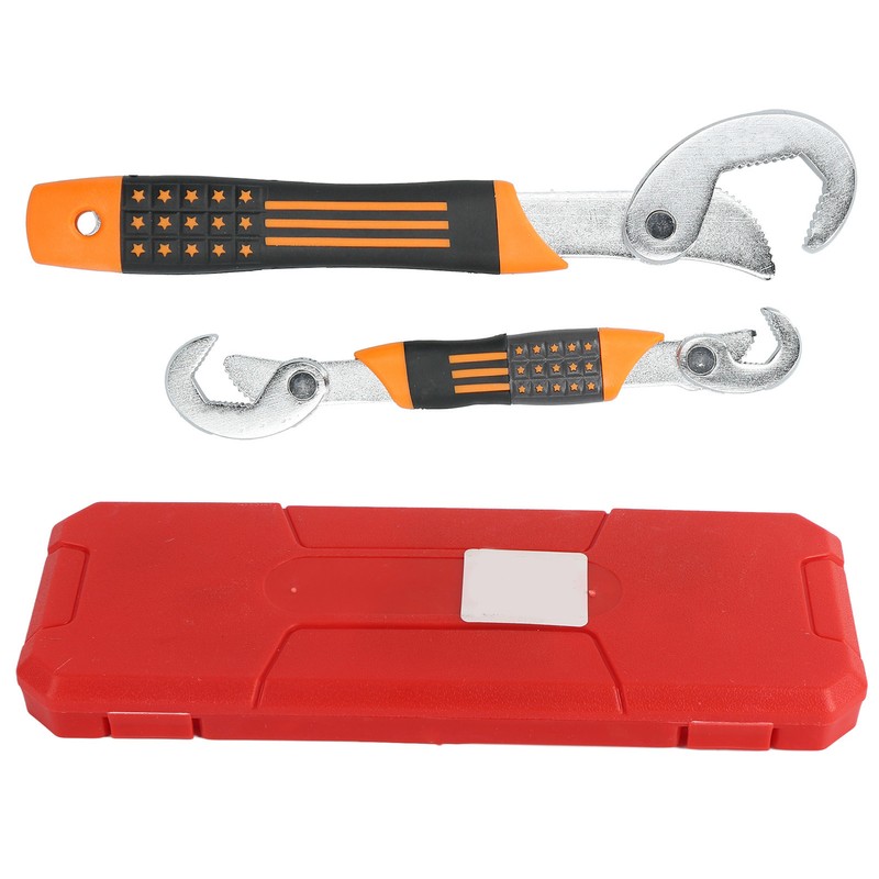 2Pcs/Set Adjustable Quick Open Wrench Multi Function Non Slip Grip