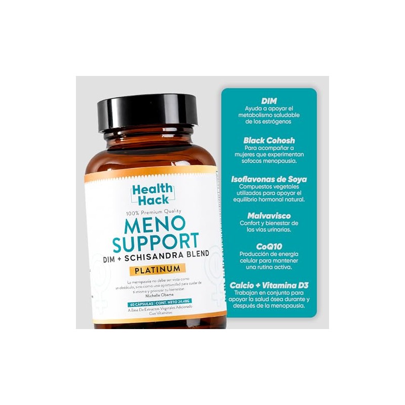 Soporte Menop. Multivitaminico Mujeres Adultas 50+ con DIM | Health