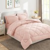 CozyLux Twin XL Comforter Set Blush Pink - 5 Pieces