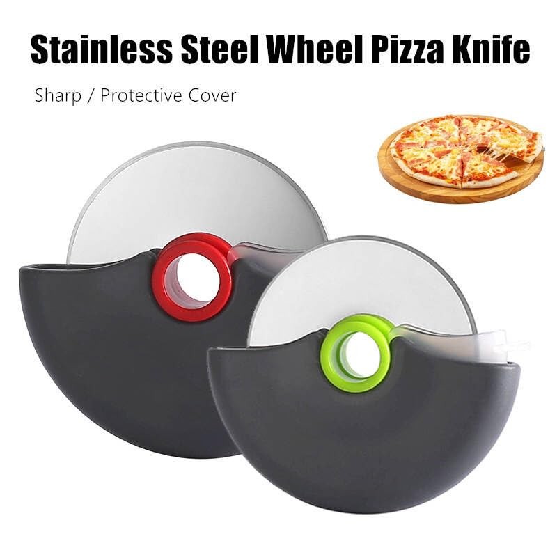 Infinity Homeware Pizza Wheel Cutter Disc Stainless Steel with Protector,