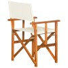 Solid Acacia Wood Director Chair in Brown and Cream 100%