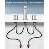 Cinwiny Brushed Nickel 3 Hole Bathroom Faucet, 8 Inch Widespread,