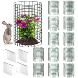 36 Pack Plant Protective Mesh, Plant Protector from Animals, Metal Wire Mesh Plant Cage for Flowers Vegetables Trees, Prevent Squirrels Rabbits Chickens Mice