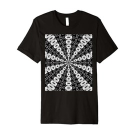 Starlight Speeding Mid-Century Pattern White On Black Premium T-Shirt