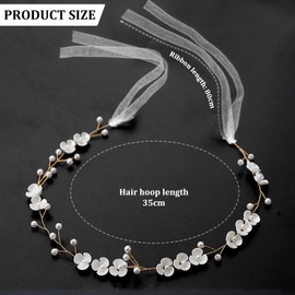TONAUP Corolla Hair Wedding Headwear 35 cm Girls Hair Bride Corolla Bride Female Headband Band Bride Girls Wedding