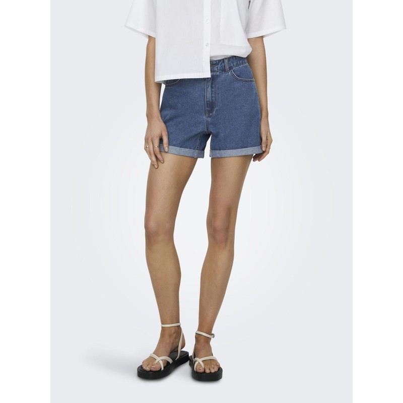 ONLY Female Shorts ONLVega Life HW Mom, Medium blue (medium