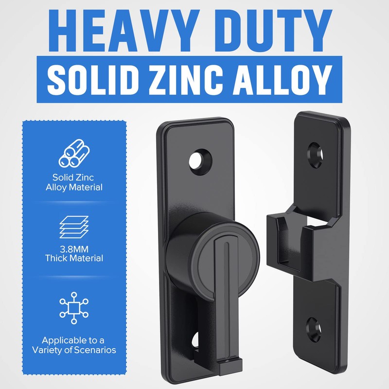 90 Degree Flip Barn Door Lock, Heavy Duty Sliding Gate