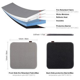 DOOHALO Heat Press Mat for Cricut EasyPress (12"x12"),Double-Side Iron-on Mat for Power Heat Press Machine,for Craft Vinyl Ironing Insulation Transfer to T-Shirts or HTV Vinyl Project