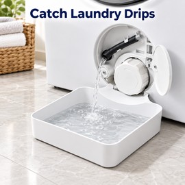 Washing Machine Drain Tray – Anti-Overflow Water Catch Box for Drum Washers, Drain Cleaning & Floor Protection