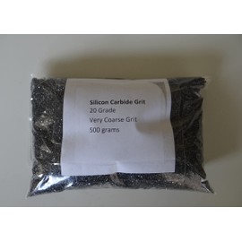 20 Grade Silicon Carbide Grit - Very Coarse Grade - 100 grams, 200 grams, 500 grams, 1 kilogram, 3 kilogram and 5 kilograms (UK seller, Craft & Design UK) (C. 500 grams)