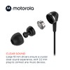Motorola Sound- Earbuds 105 Audífonos Cableados con Micrófono Manos Libres,
