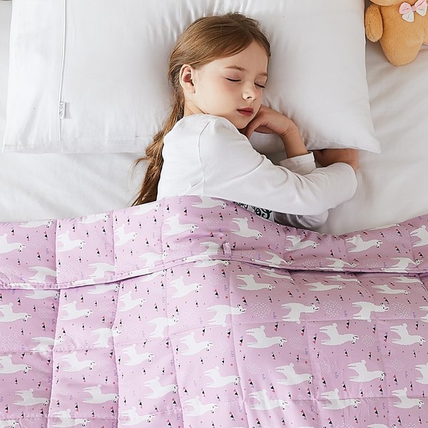 L'AGRATY Weighted Blanket - 40"x60" 10lbs Breathable Weighted Heavy Blanket