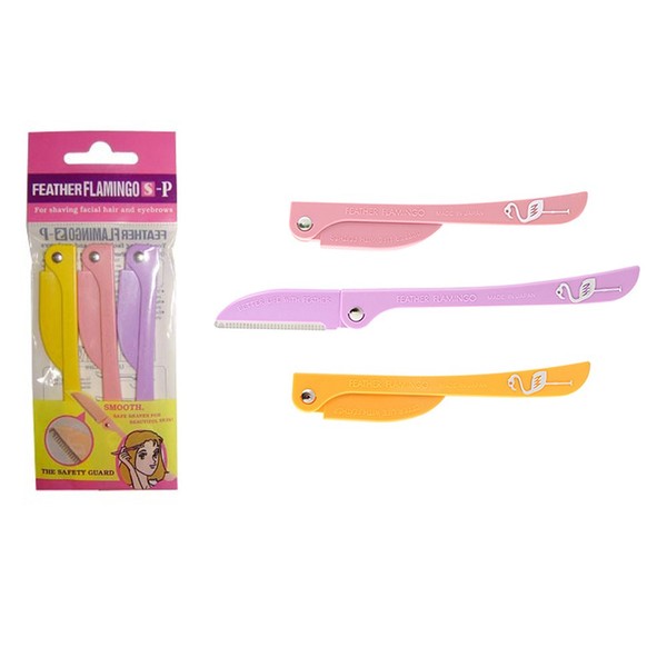 Feather FLAMINGO Eyebrow Shaver 3pcs S-P