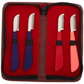 Tamsco Stripping Knives Set of 4 in Zipper Case, Foam Handle, Color Coded