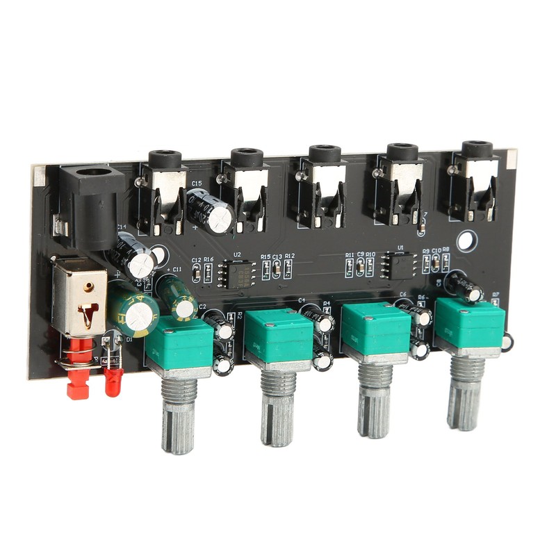4 Way Stereo Mixer Board 4 In 1 Out Adjustable