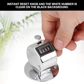Bnineteenteam Counter Handheld, 4 Digit Hand Tally Counters Metal Case Tally Clicker Counter for ports Games Golf