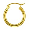 14k REAL Yellow Gold 2mm Thickness Hinged Hoop Earrings (15