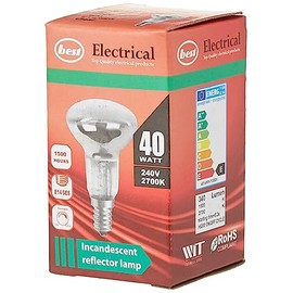 Merriway® BH00559 (5 Pcs) SES (E14) R39 Reflector Lamp, 40 W - Pack of 5 Pieces