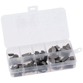 BYOBYO 80 Pcs Woodruff Key Assortment Sets, 8 Sizes Steel Woodruff Key Kits Semicircle Keys Crankshaft for Fasteners Mechanical Industry