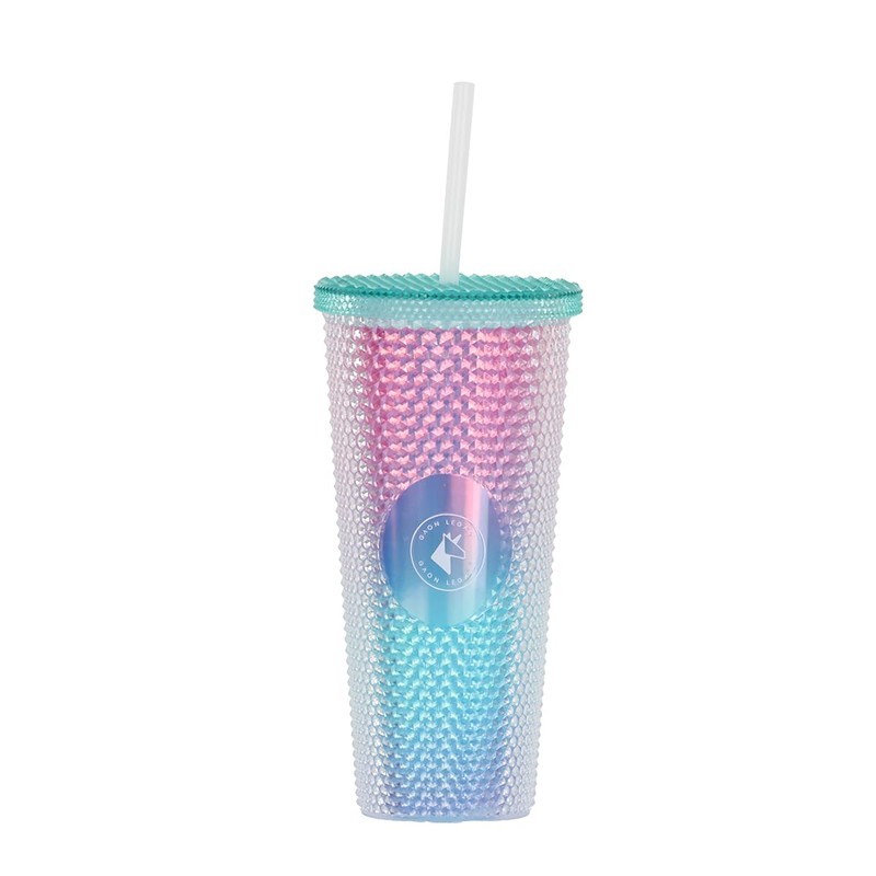 Vaso de Plástico Reusable con Doble Pared 710 ml Brillante
