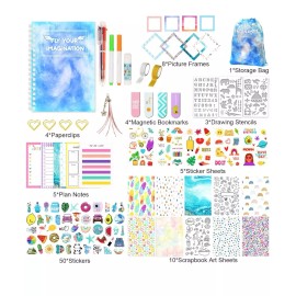 DIY Journal Set for Girls Ages 8 9 10 11 12 13 14 Year Old, Cool Birthday Gifts