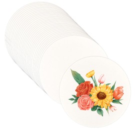 Tibapla 50 Sheets Blank Watercolour Paper Cards, 140lb/300gsm White Blank Cards for Beginners Artist Adults Student, Portable Watercolour Paper for Painting Drawing Sketching Invitations DIY Crafts Greeting Cards Thank You Notes Sketch Book Notebook (12x