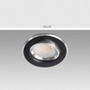 Ceiling Light Mounting Frame Pivotable Black Brushed Circle